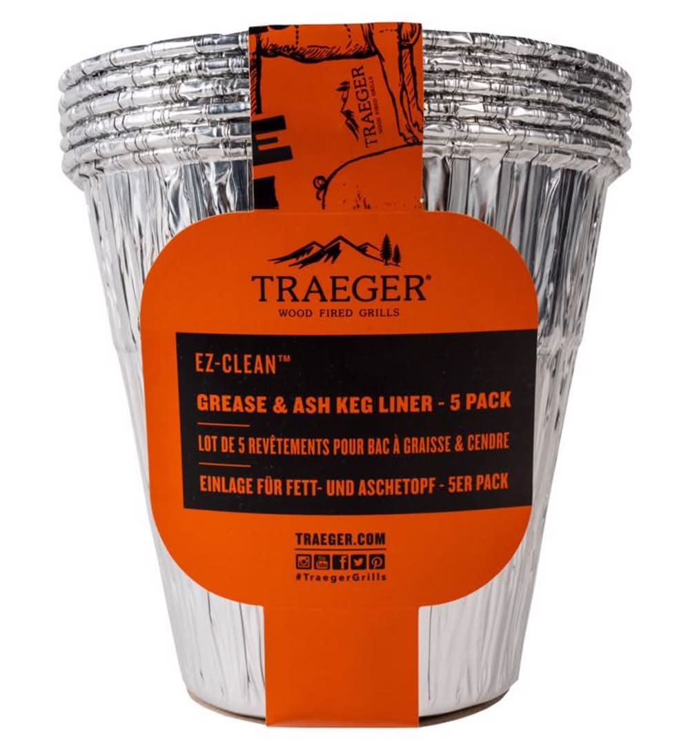 Traeger Ez-Clean Aluminum Grease & Ash Keg Liner 6.3 In. L X 6.3 In. W For Traeger