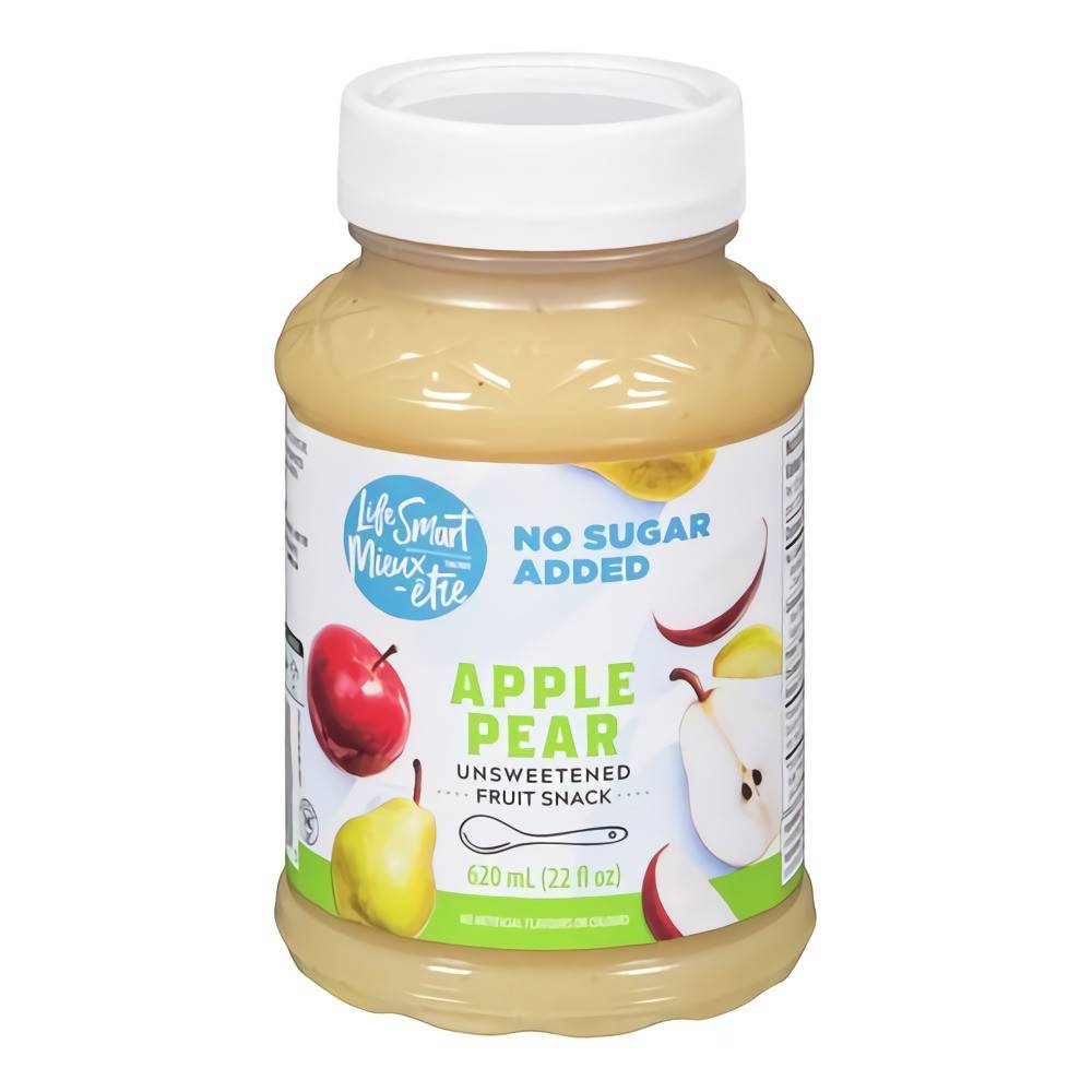 Life smart poire non sucrée (1 unit) - unsweetened pear apple fruit snack (620 ml)