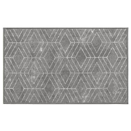 Mainstays Malika Grey Printed Floor Mat (1 unit)