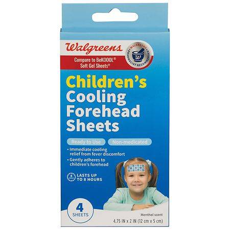 Walgreens Childrens Cooling Forehead Sheets (4.75"x2"/clear)