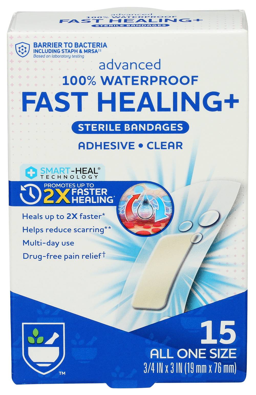 Rite Aid Fast Healing Clear Adhesive Bandages (15 ct)