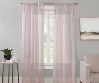 Blush Sheer Shimmer Whittier Curtain Panel, (84")