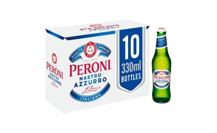 Peroni Nastro Azzurro 10 x 330ml Bottles (404870)