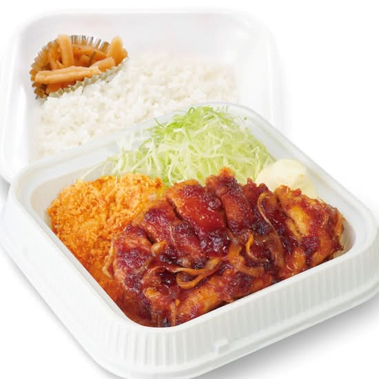 トンテキとロースカツ弁当