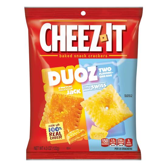 Cheez-It Duoz Cheddar Jack & Baby Swiss Baked Snack Crackers
