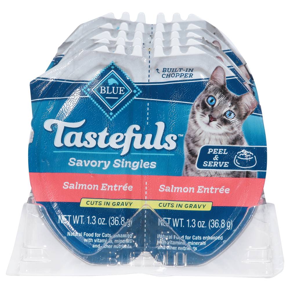 Blue Buffalo Tastefuls Cuts in Gravy Salmon Entree Food For Cats