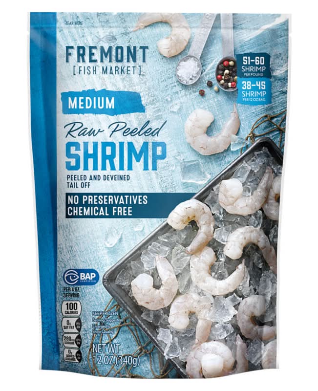 Fremont Fish Market Raw Peeled & Deveined Shrimp, M (12 oz)