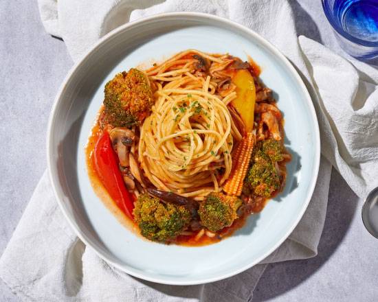 羅勒番茄鮮蔬義大利麵 Spaghetti with Tomato and Vegetables