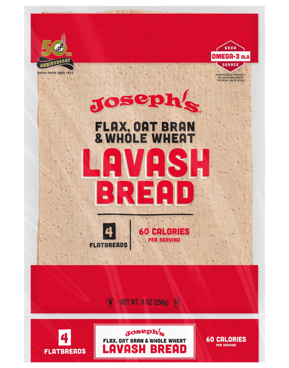 Joseph's Flax Oat Bran & Whole Wheat Lavash Bread (9 oz)