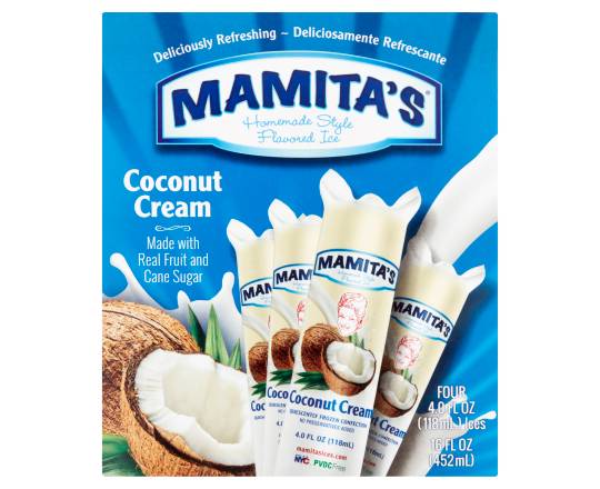 Mamita's Coconut Cream Homemade Style Flavored Ices (16 fl oz, 4 ct)