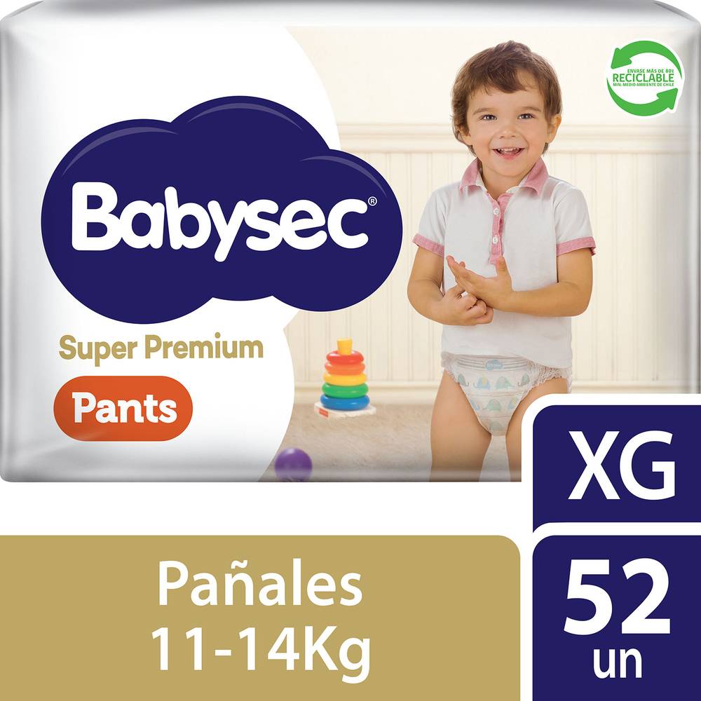 Babysec pants super premium xg (bolsa 52 u)