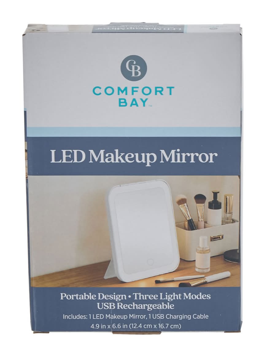 Comfort Bay Portable Led Makeup Mirror, 4.9x6.6 in