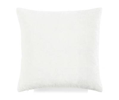 Ivory Chenille Throw Pillow