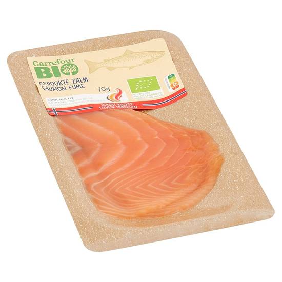 Carrefour Bio Saumon Fumé 70 g