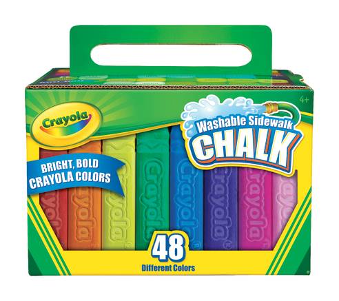 Crayola® Washable Sidewalk Chalk, 3/8", Assorted Colors, Box Of 48