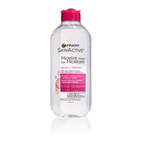 Garnier garnier skin active eau micellar peau seche 400 ml (nettoie + enlève le maquillage + apaise la peau, sans rinçage) - skin active micellar water (400 ml)