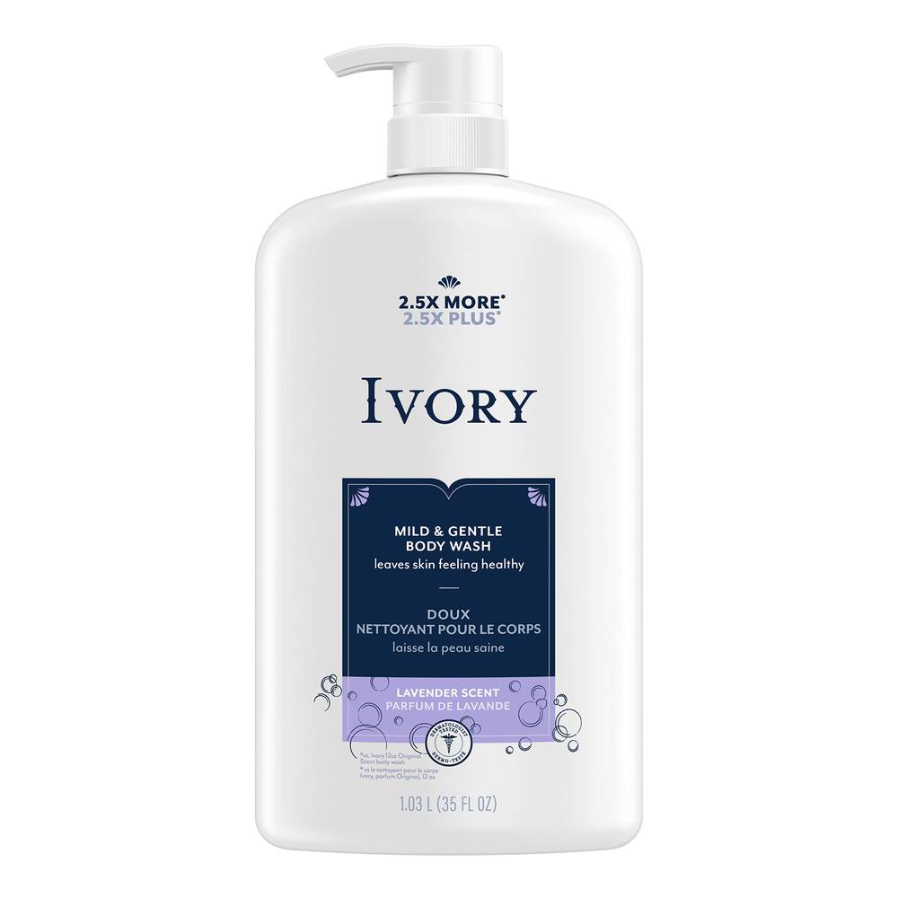 Ivory Mild & Gentle Body Wash Lavender Pump