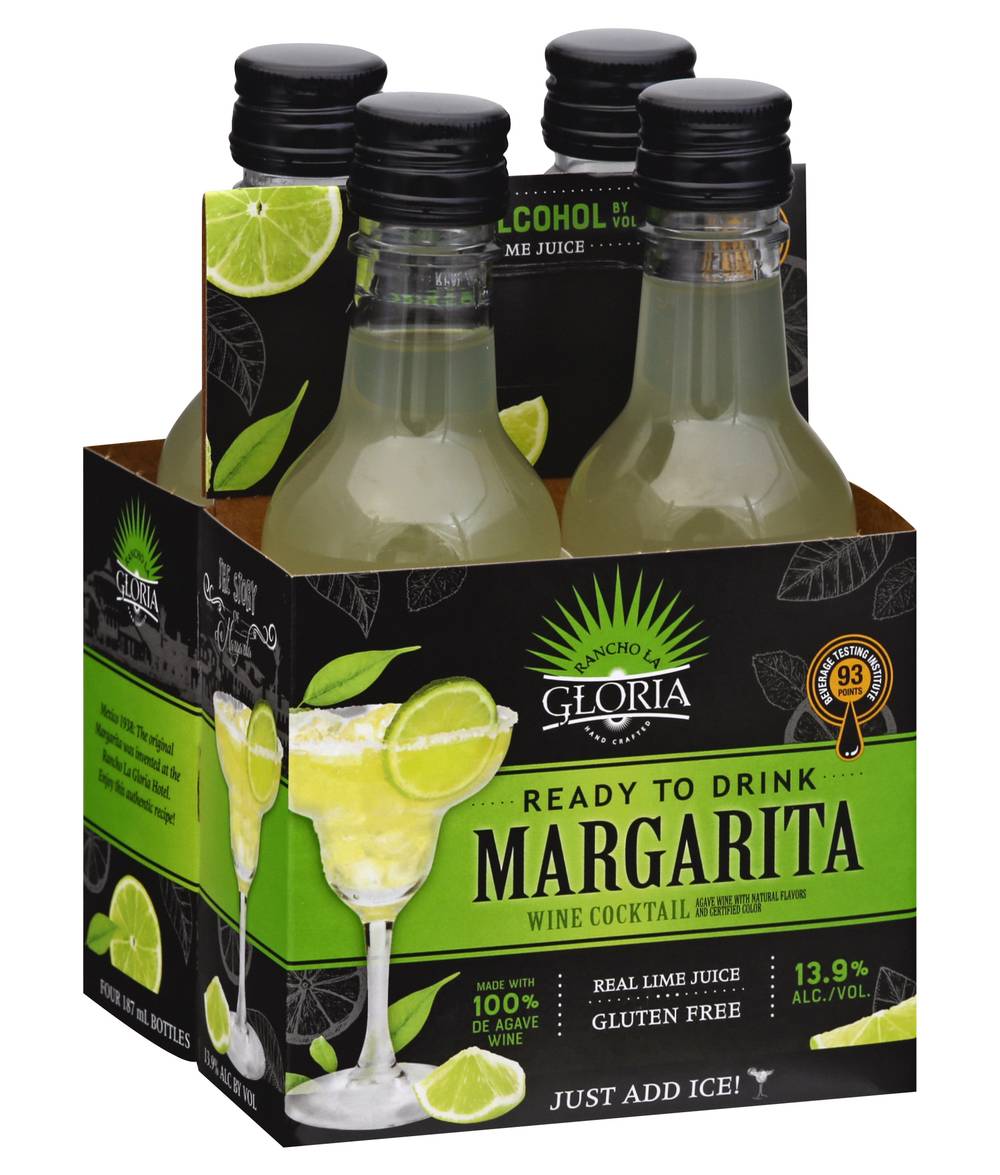 Rancho La Gloria Margarita Wine Cocktail (4 x 187 ml)