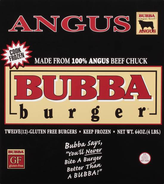 Save on Bubba Burger USDA Beef Burgers 1/4 lb Grass-fed - 4 ct Frozen Order  Online Delivery