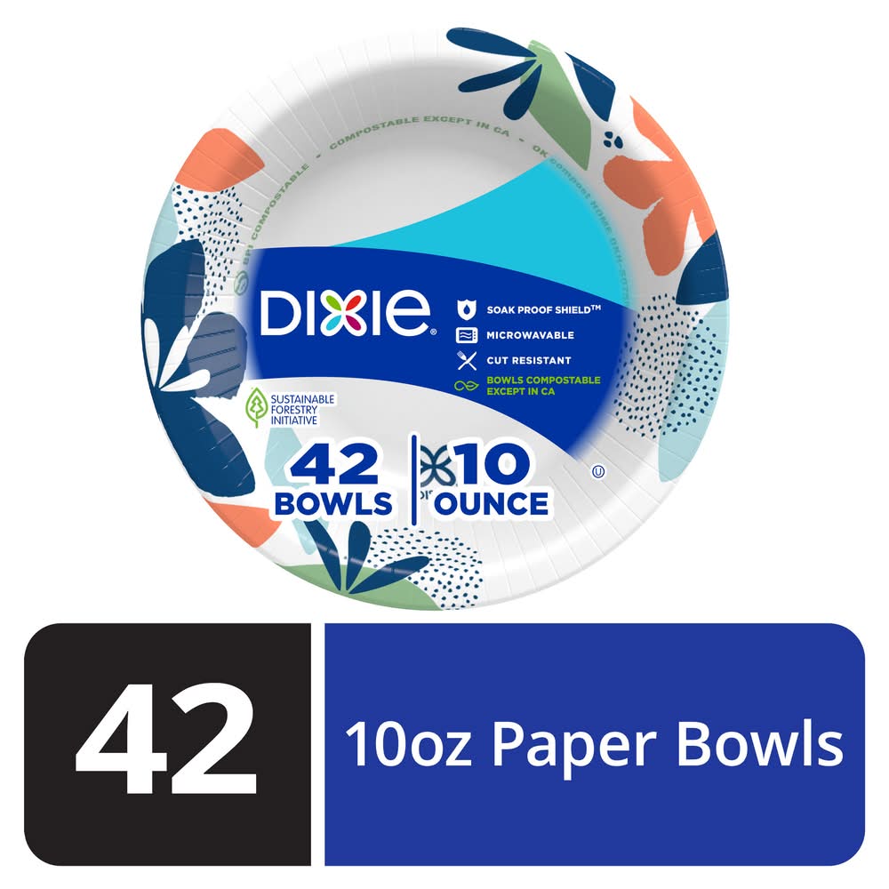 Dixie Everyday Disposable Paper Bowls 10 oz (42 ct)