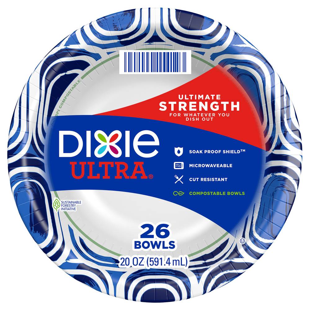 Dixie Ultra Soak Proof Shield Ultimate Strength Bowls (26 ct)