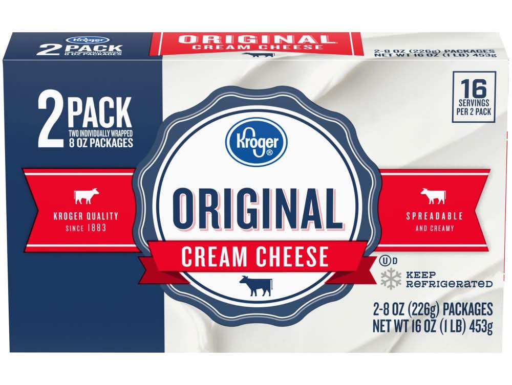 Weis Quality Cream Cheese Plain Bar (2 x 8 oz)