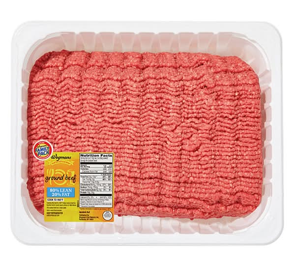 Wegmans Ground Beef 80/20, FAMILY PACK