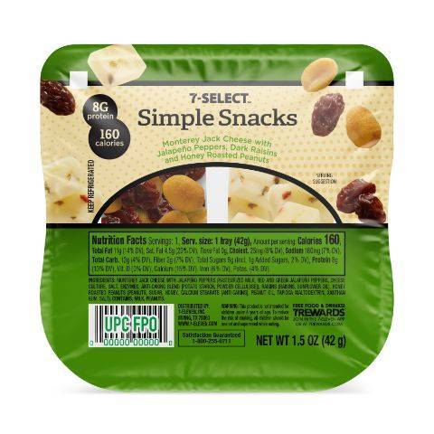 7-Select Simply Snack (pepper jack peanut raisin)