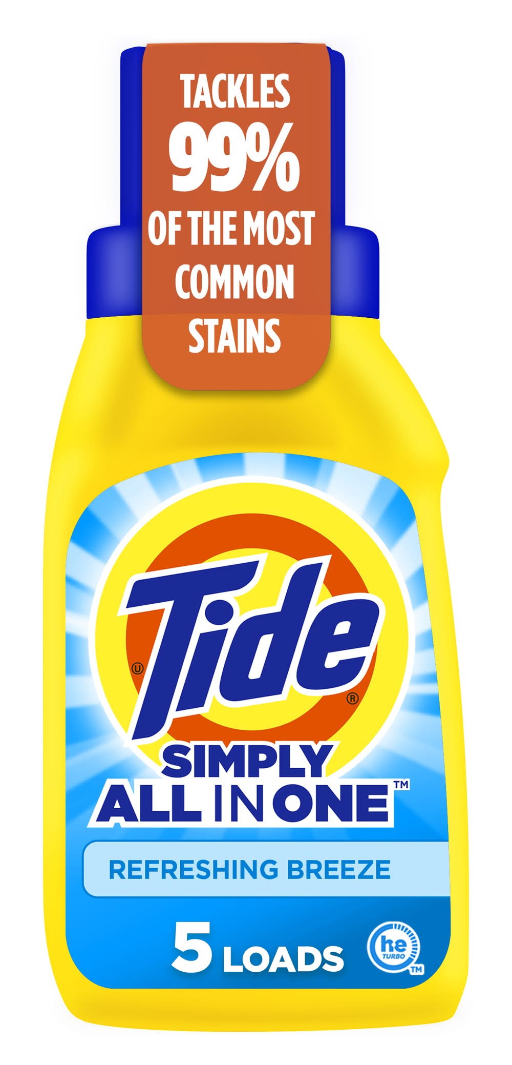 Tide Simply All-In-One Liquid Laundry Detergent, Refreshing Breeze (8 fl oz)
