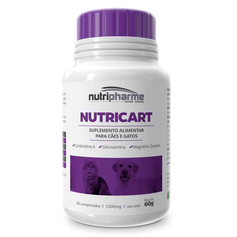 Nutripharme suplemento alimentar nutricart 60 comprimidos (60g)