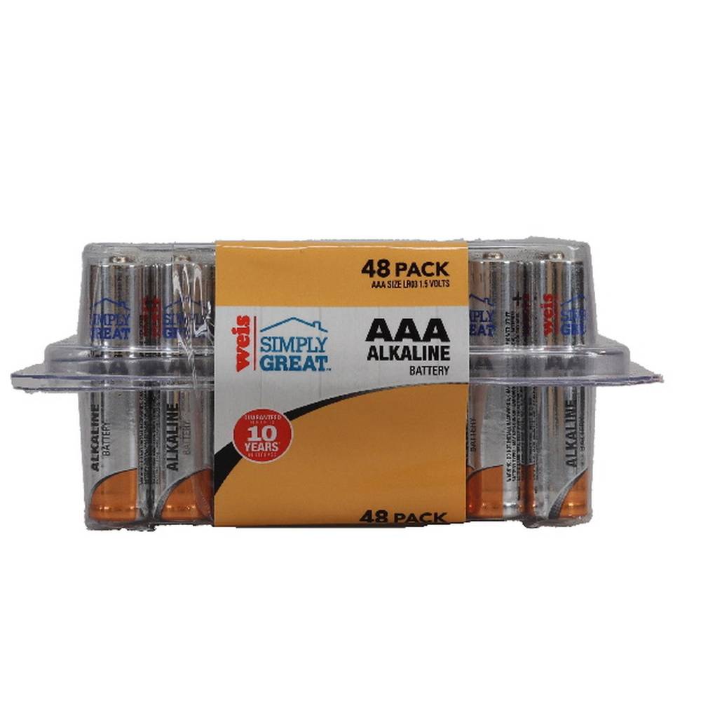 Weis Simply Great Alkaline Aaa Battery (48 ct)