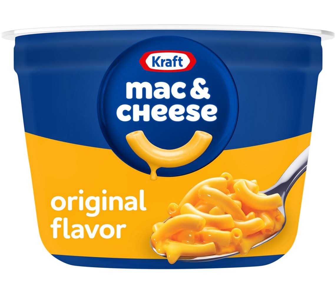 Kraft Mac And Cheese 1 Cup For Easy Dinner Or Dinner Sides Original Flavor No Artificial Flavors Preservatives Or Dyes 2.05 Oz