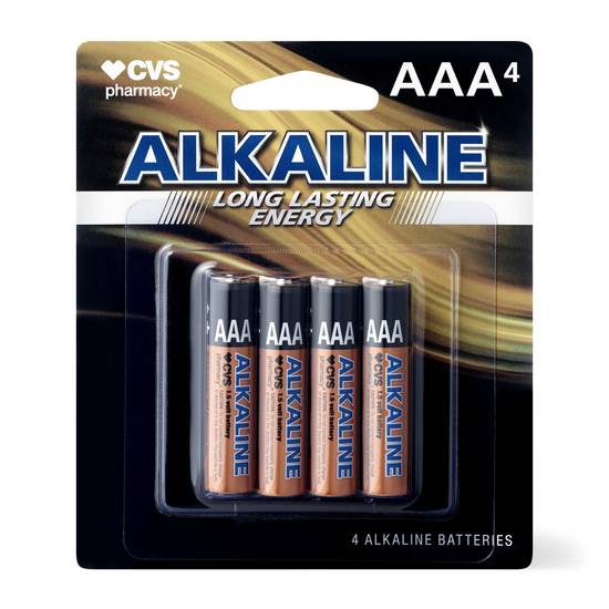 CVS Alkaline Batteries AAA, 4 ct