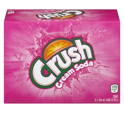 Crush boisson gazeuse - soft drink (12 pièces, 355 ml) (soda mousse)