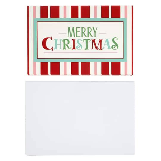 Recollections Christmas Stripe Box Of Cards, 12.7cm x 19cm