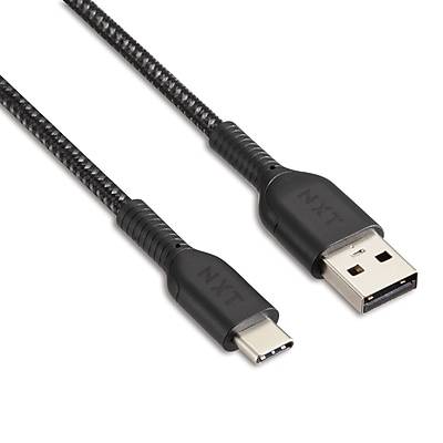 Nxt Technologies Braided Usb-C To Usb-A Cable (6 ft./black)