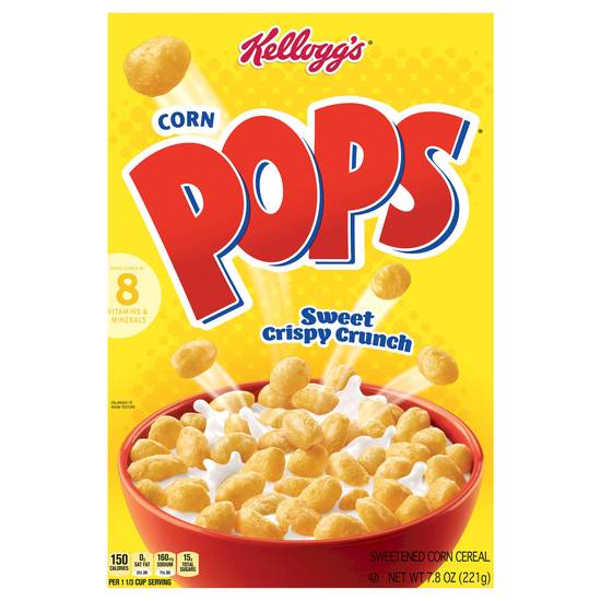 Corn Pops Kellogg's Sweetened Crispy Crunch Corn Cereal