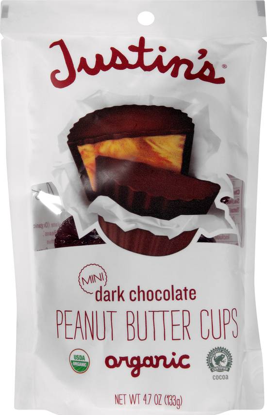 Justin's Organic Mini Dark Chocolate Peanut Butter Cups (4.7 oz)