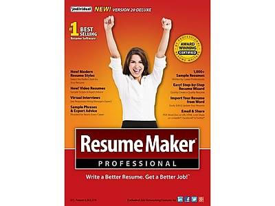 Individual Software ResumeMaker Professional Deluxe 20 for 1 User, Windows, CD (IND945800F002)