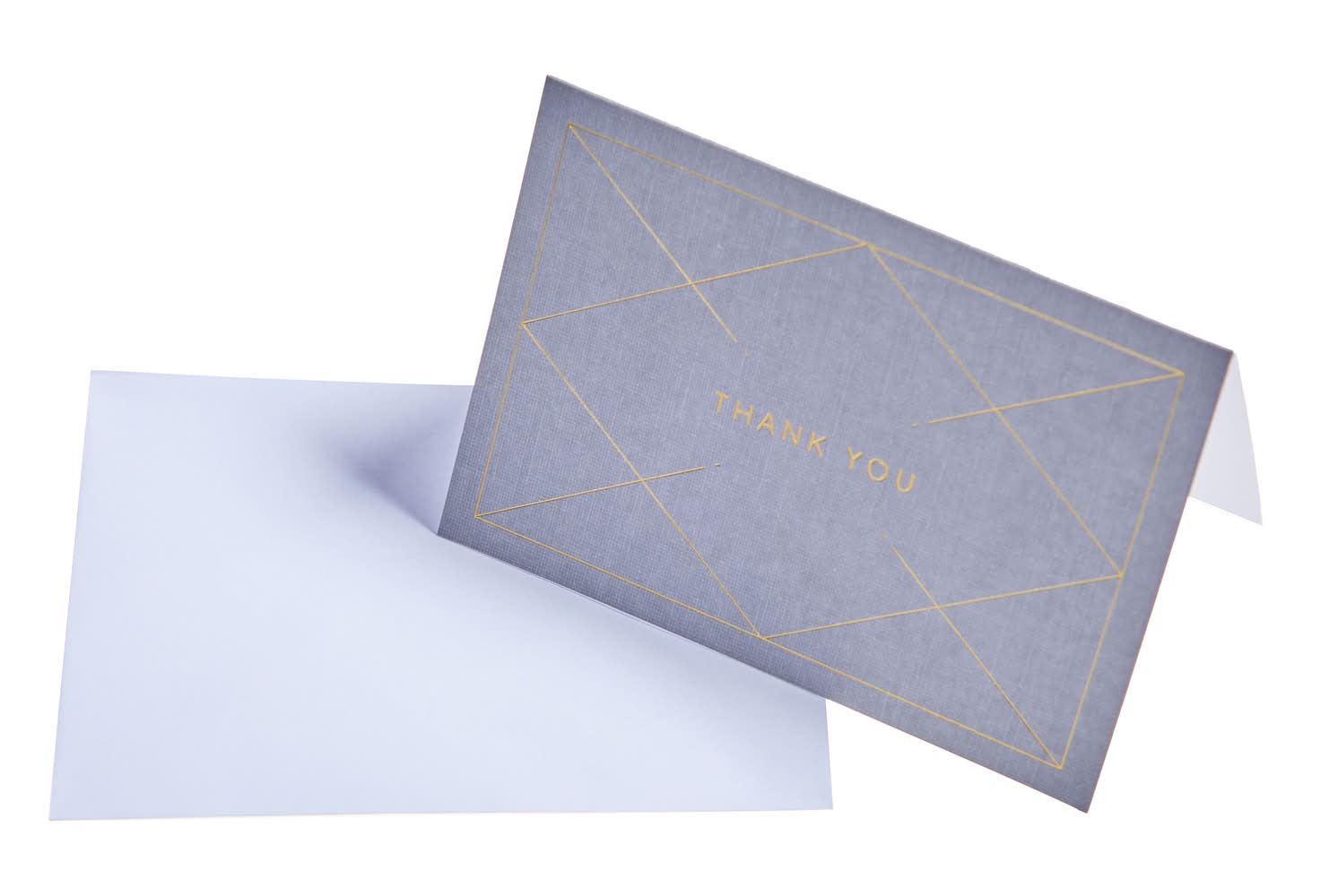 Note Card Thank You Grey Geo 50 Count