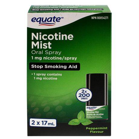 Equate Nicotine Mist Oral Spray (2 x 17 ml)