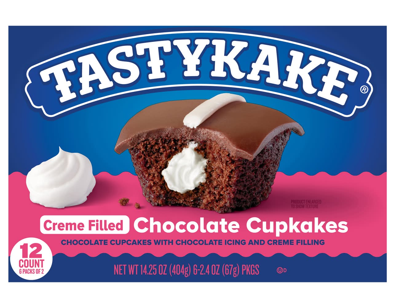 Tastykake Creme Filled Chocolate Cupcakes (14.25 oz, 12 ct)