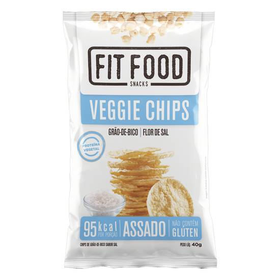 Fit food grão de bico com flor de sal veggie chips (40 g)