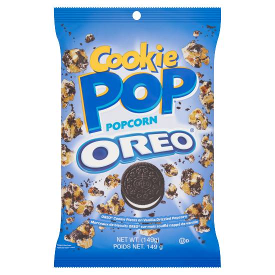 Cookie Pop Popcorn (vanilla - oreo cookie pieces)