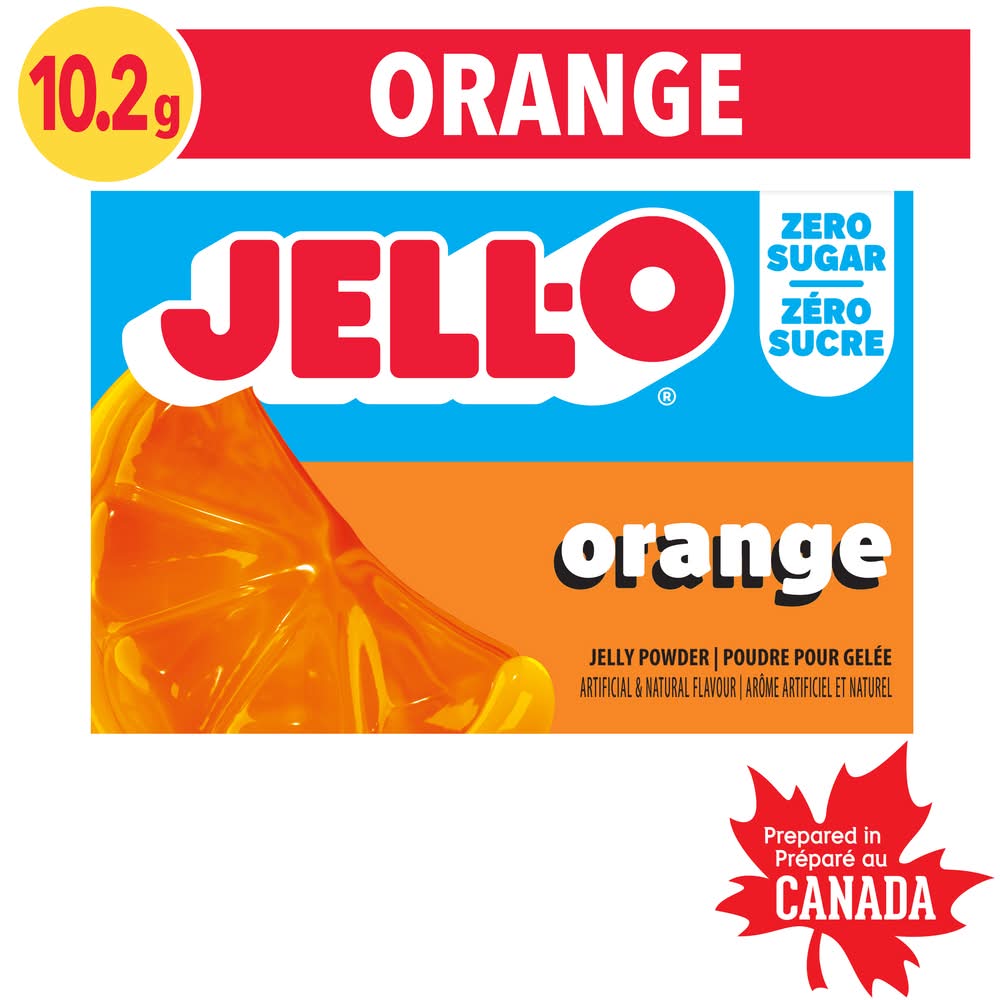 Jell-O Orange Jelly Powder No Sugar Added (10.2 g)