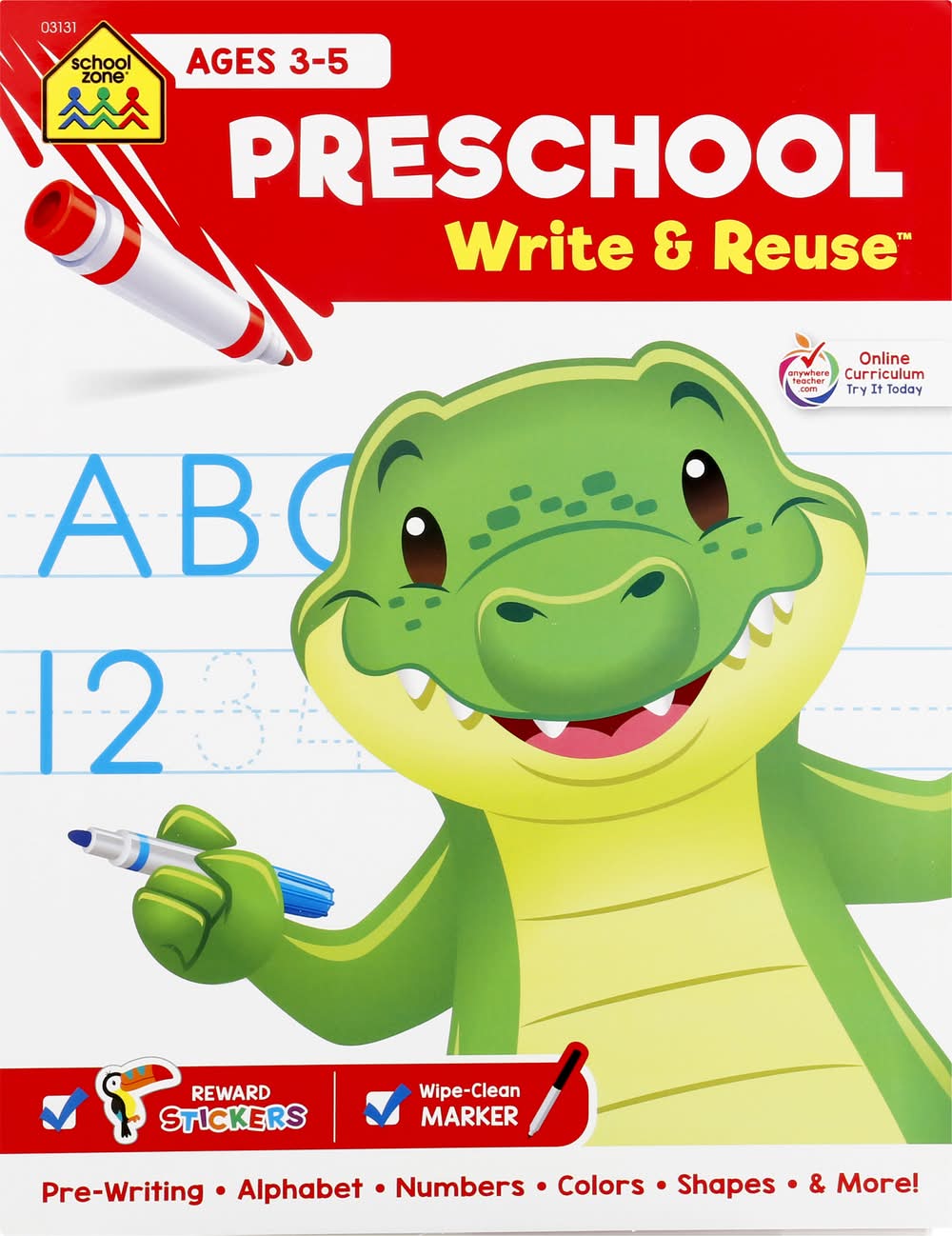 School Zone Write & Reuse Preschool Workbook (14.4 oz)