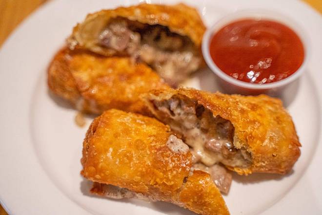 Brisket Cheesesteak Egg Rolls