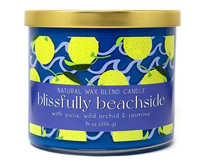 Blissfully Beachside Blue 3-Wick Jar Candle, 14 oz.