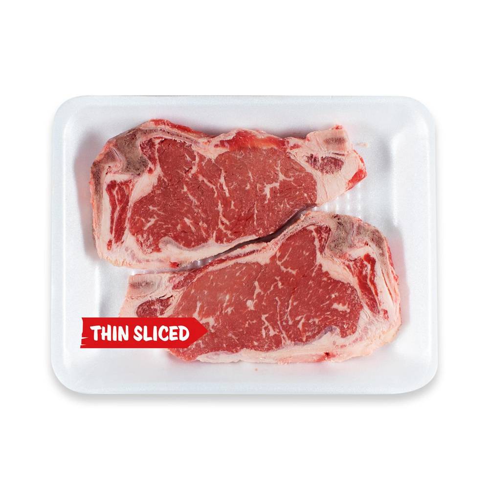 Thin Slice Bone In N.Y. Strip Steak