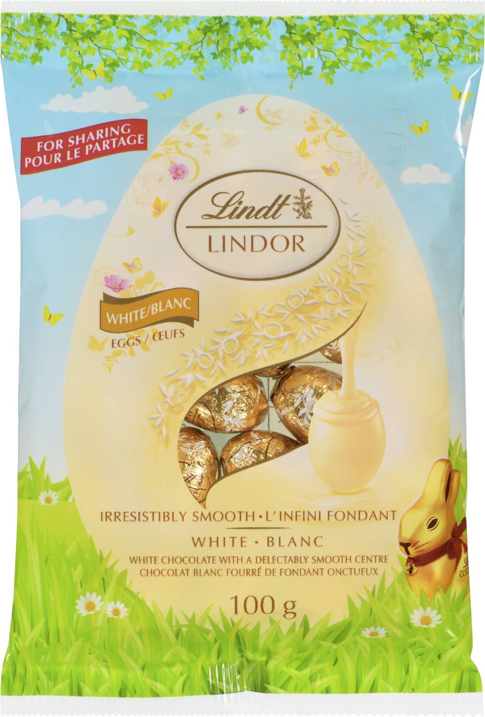 Lindt Mini White Chocolate Eggs With Smooth Centre (100 g)